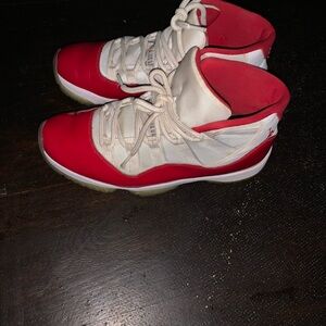 Jordan Red and White Athletic Shoes